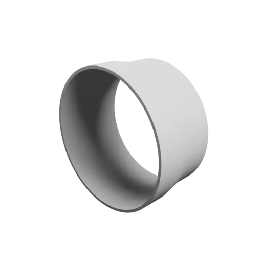 Tube adapter STL 3D file ⌀ 147–138 mm (Length: 75 mm)