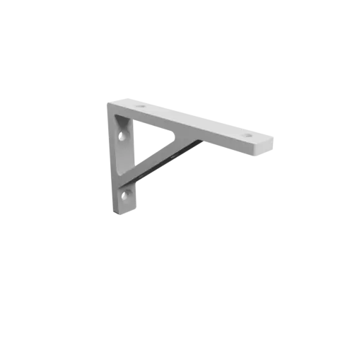 L-bracket 150×100 mm STL file, thickness 8 mm, hole diameter 8 mm