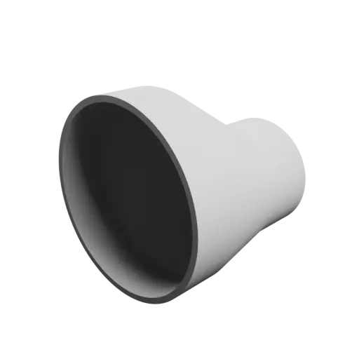 Tubing adapter STL 3D file ⌀ 95–54 mm (Length: 75 mm)
