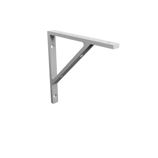 Right-angle bracket 150×150 mm STL 3D file, thickness 6 mm, hole diameter 6 mm