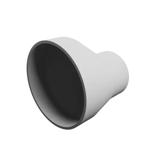 Tubing adapter STL file ⌀ 100–56 mm (Length: 75 mm)