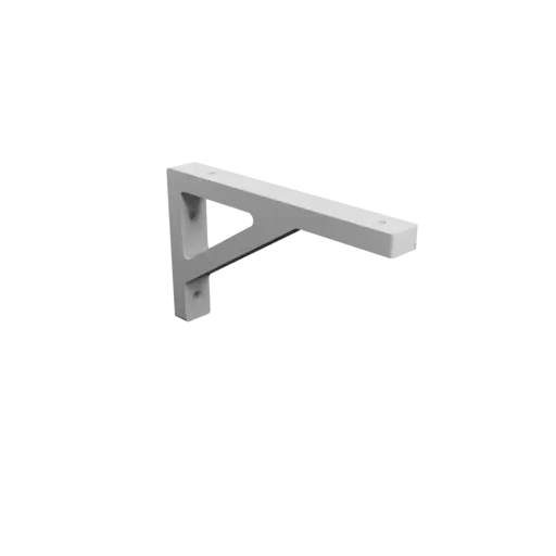 Right-angle bracket 170×100 mm STL file, thickness 12 mm, hole diameter 5 mm