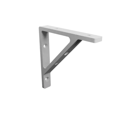 Shelf bracket 100×100 mm STL 3D file, thickness 5 mm, hole diameter 5 mm