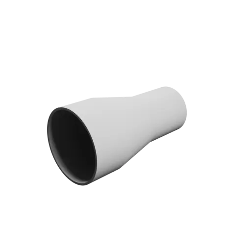 Tubing adapter STL 3D file ⌀ 100–71 mm (Length: 190 mm)