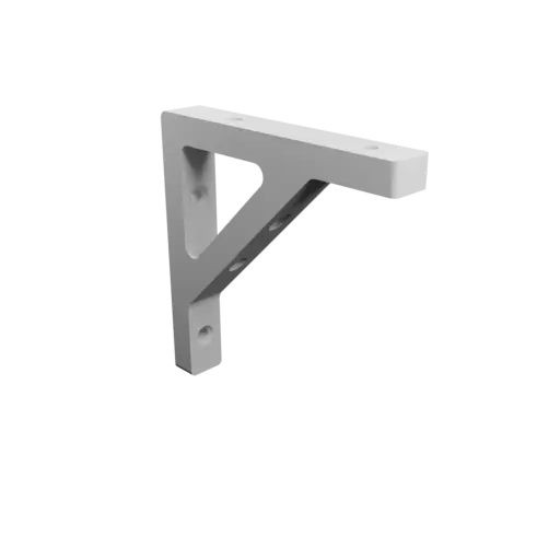 Shelf bracket 100×100 mm STL 3D file, thickness 10 mm, hole diameter 5 mm