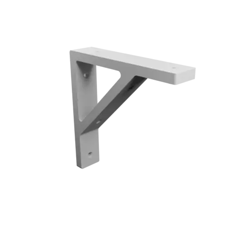 Shelf bracket 150×150 mm STL file, thickness 10 mm, hole diameter 5 mm