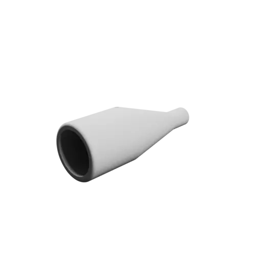 Tubing adapter STL 3D file ⌀ 28–10 mm (Length: 72 mm)