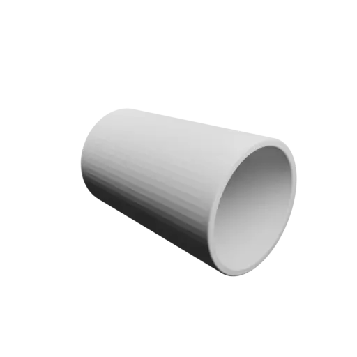 Container STL 3D file, inner: base Ø50 mm, top Ø60 mm, height 100 mm - wall thickness 4 mm