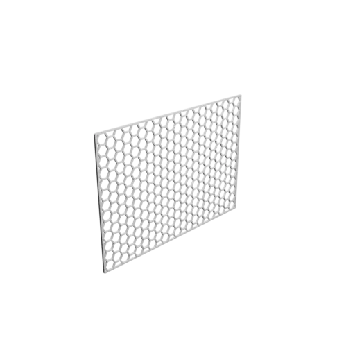 Honeycomb grille STL 3D file, 210x148mm, mesh: 10mm