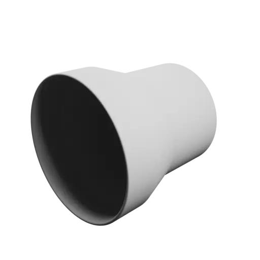 Tubing adapter STL file ⌀ 103–83 mm (Length: 105 mm)