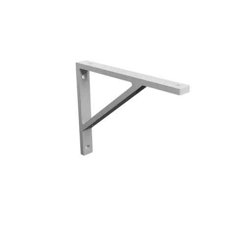Shelf bracket 250×200 mm STL 3D file, thickness 10 mm, hole diameter 8 mm