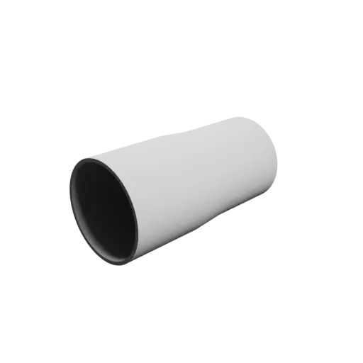 Tube adapter STL 3D file ⌀ 80–75 mm (Length: 160 mm)