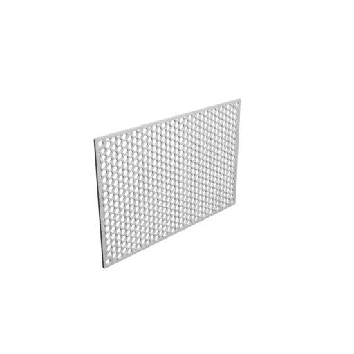Honeycomb grille STL file, center-to-center: 165x105mm, mesh: 5mm - Ø5mm