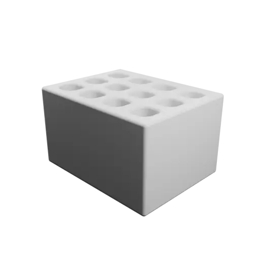 Multi-compartment box STL file: 12 compartments of 6×6×20 mm