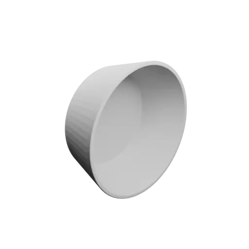 Container STL file, inner: base Ø80 mm, top Ø100 mm, height 40 mm - wall thickness 3 mm