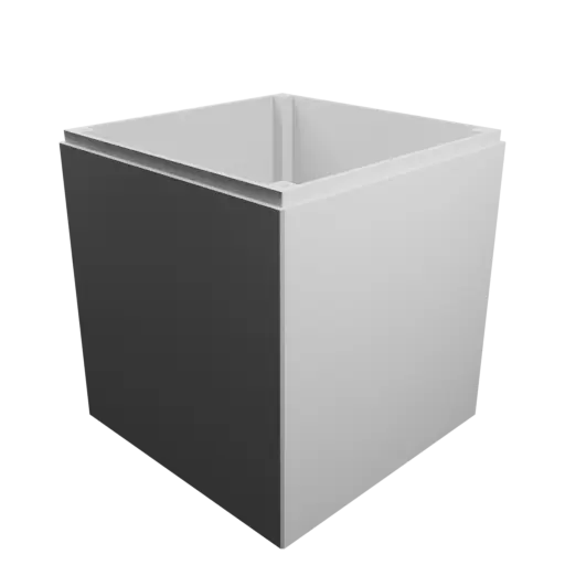 Enclosure with screw-mounted lid STL 3D file: 130×130×140 mm (with ventilation on the lid)