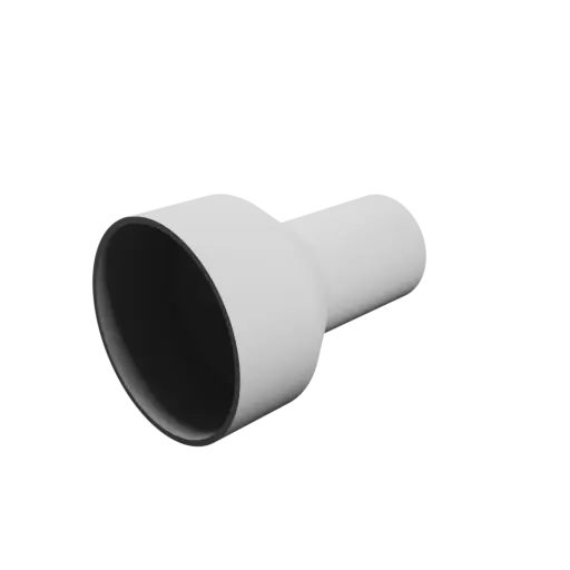 Tube adapter STL 3D file ⌀ 68–39 mm (Length: 100 mm)