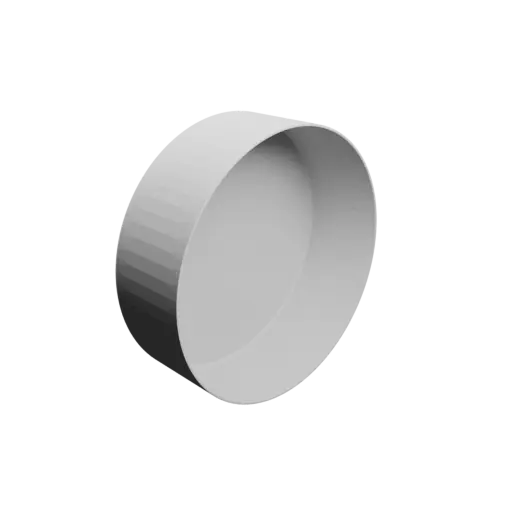 Pot STL 3D file, inner: base Ø121 mm, top Ø122 mm, height 40 mm - wall thickness 1 mm