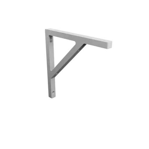 fichier STL Équerre d'étagère 180×180 mm, Épaisseur 12 mm, Diamètre orifice 5 mm