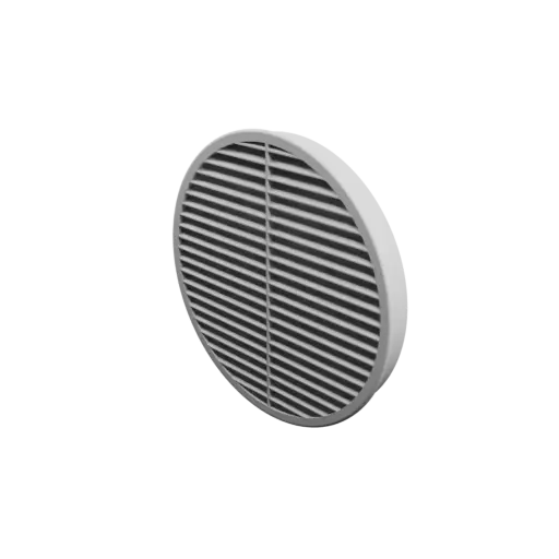 Round air vent STL file ∅ 210 mm, slat angle: 30° with central reinforcement