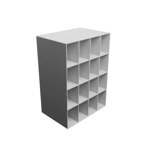 fichier STL Casier de rangement 16 tiroirs 50×75×150 mm, épaisseur: 2 mm