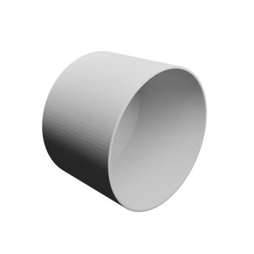 Bowl STL 3D file, inner: base Ø109 mm, top Ø109 mm, height 77 mm - wall thickness 2 mm