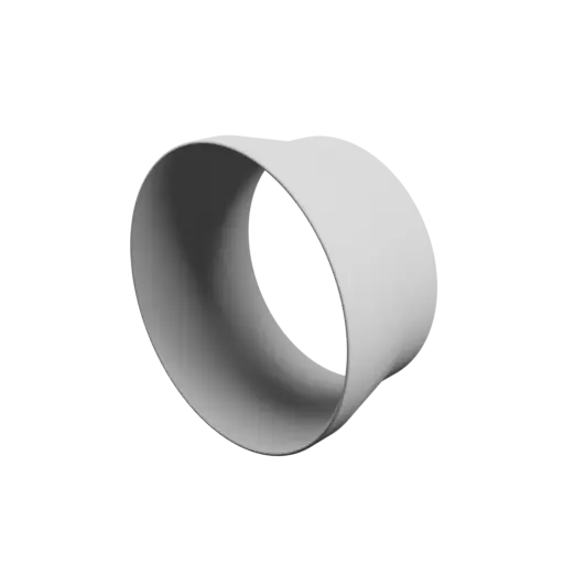 Tubing adapter STL 3D file ⌀ 152–133 mm (Length: 75 mm)