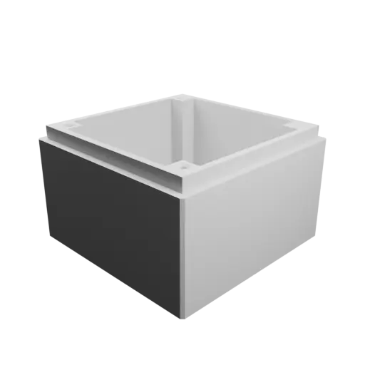 Enclosure with screw-mounted lid STL 3D file: 75×75×50 mm