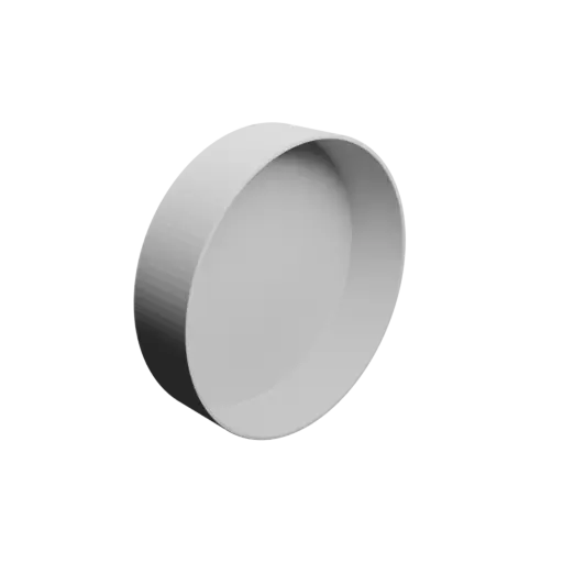 Container STL file, inner: base Ø200 mm, top Ø200 mm, height 50 mm - wall thickness 3 mm