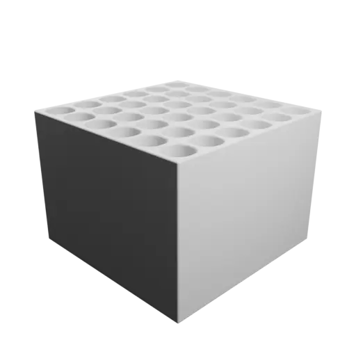 Multi-compartment box STL 3D file: 36 compartments of 15×15×75 mm