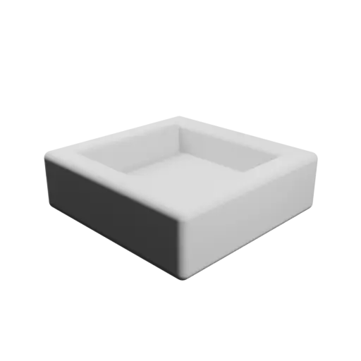 Box STL 3D file with dimensions 16.5×16×4 mm