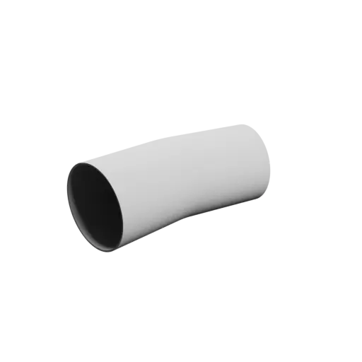 Tube elbow STL 3D file 15° ⌀OD: 104 mm ⌀ID: 100 mm thickness: 2 mm