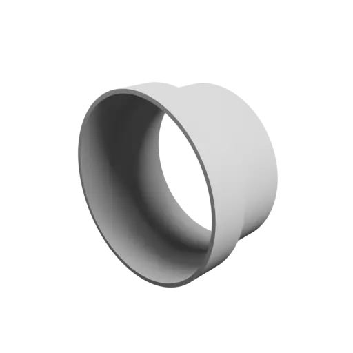 Tube adapter STL file ⌀ 90–80 mm (Length: 48 mm)