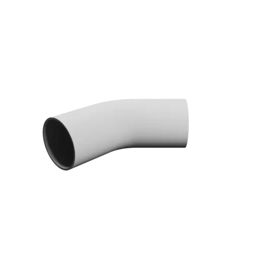 Tubing elbow STL 3D file 45° ⌀OD: 54.8 mm ⌀ID: 50.8 mm thickness: 2 mm