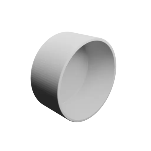Pot STL 3D file, inner: base Ø80 mm, top Ø80 mm, height 40 mm - wall thickness 3 mm