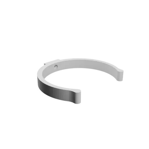 Clip-on pipe support Ø250 mm STL 3D file · Flat head screw Ø9 mm
