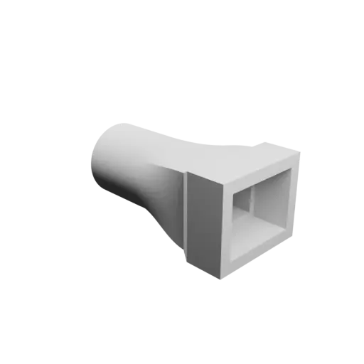 fichier 3D STL Adaptateur de tube rond ⌀20 mm vers rectangulaire 21×16 mm, épaisseur 3 mm