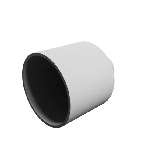 Tube adapter STL file ⌀ 60–23 mm (Length: 74 mm)