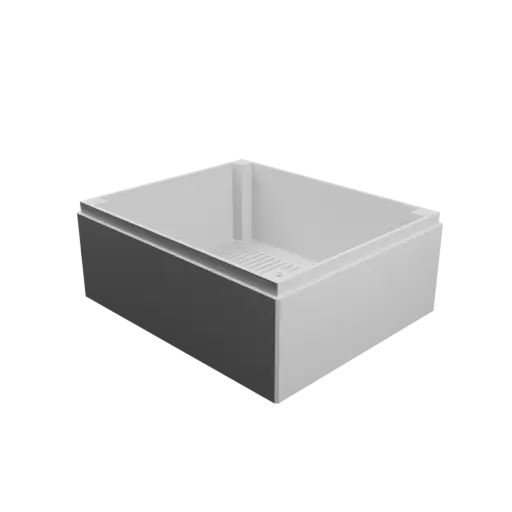 Enclosure with screw-mounted lid STL 3D file: 120×100×55 mm (with ventilation under the enclosure)