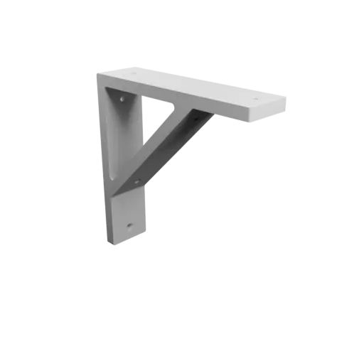 Right-angle bracket 200×200 mm STL 3D file, thickness 12 mm, hole diameter 6 mm