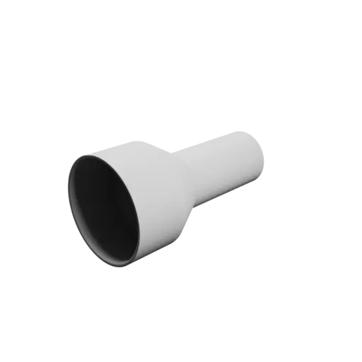 Tube adapter STL 3D file ⌀ 68–39 mm (Length: 130 mm)