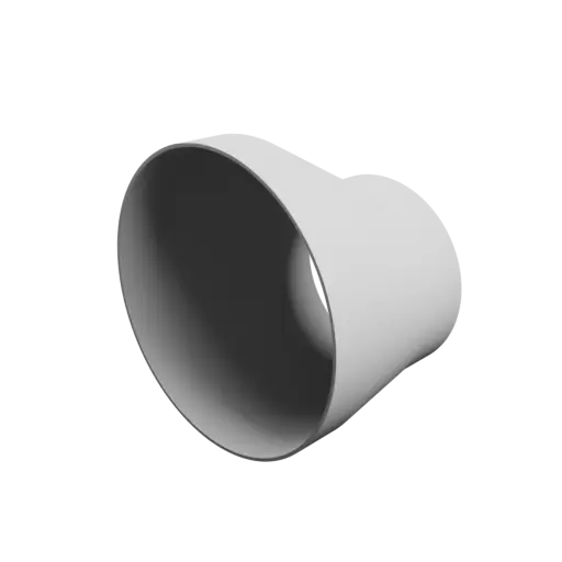 Tubing adapter STL 3D file ⌀ 190–125 mm (Length: 112 mm)
