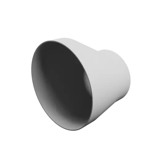 Tubing adapter STL 3D file ⌀ 196–125 mm (Length: 125 mm)