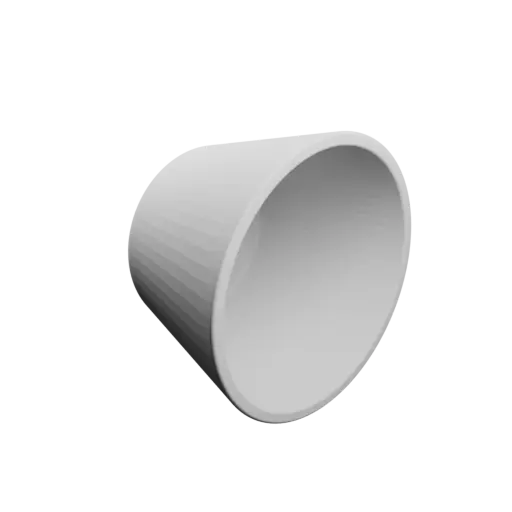 Bowl STL file, inner: base Ø40 mm, top Ø60 mm, height 40 mm - wall thickness 3 mm