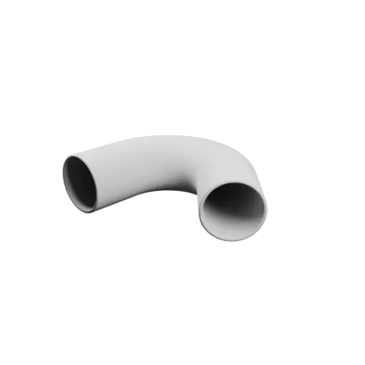 Tubing elbow STL file 135° ⌀OD: 101 mm ⌀ID: 90 mm thickness: 5.5 mm