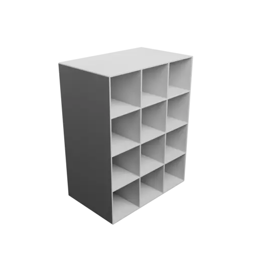 fichier STL Casier de rangement 12 tiroirs 50×50×100 mm, épaisseur: 2 mm