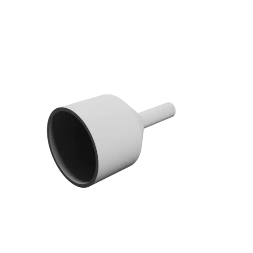 Tube adapter STL 3D file ⌀ 43–10 mm (Length: 80 mm)