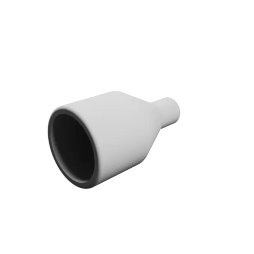 Tubing adapter STL 3D file ⌀ 25–10 mm (Length: 45 mm)