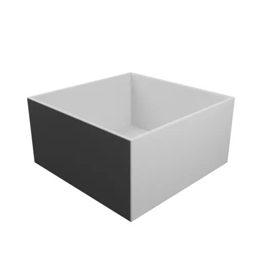 Box STL 3D file with dimensions 96×96×48 mm
