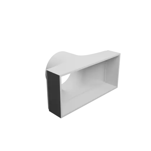 fichier 3D STL Adaptateur de tube rond ⌀50 mm vers rectangulaire 99×45 mm, épaisseur 2 mm